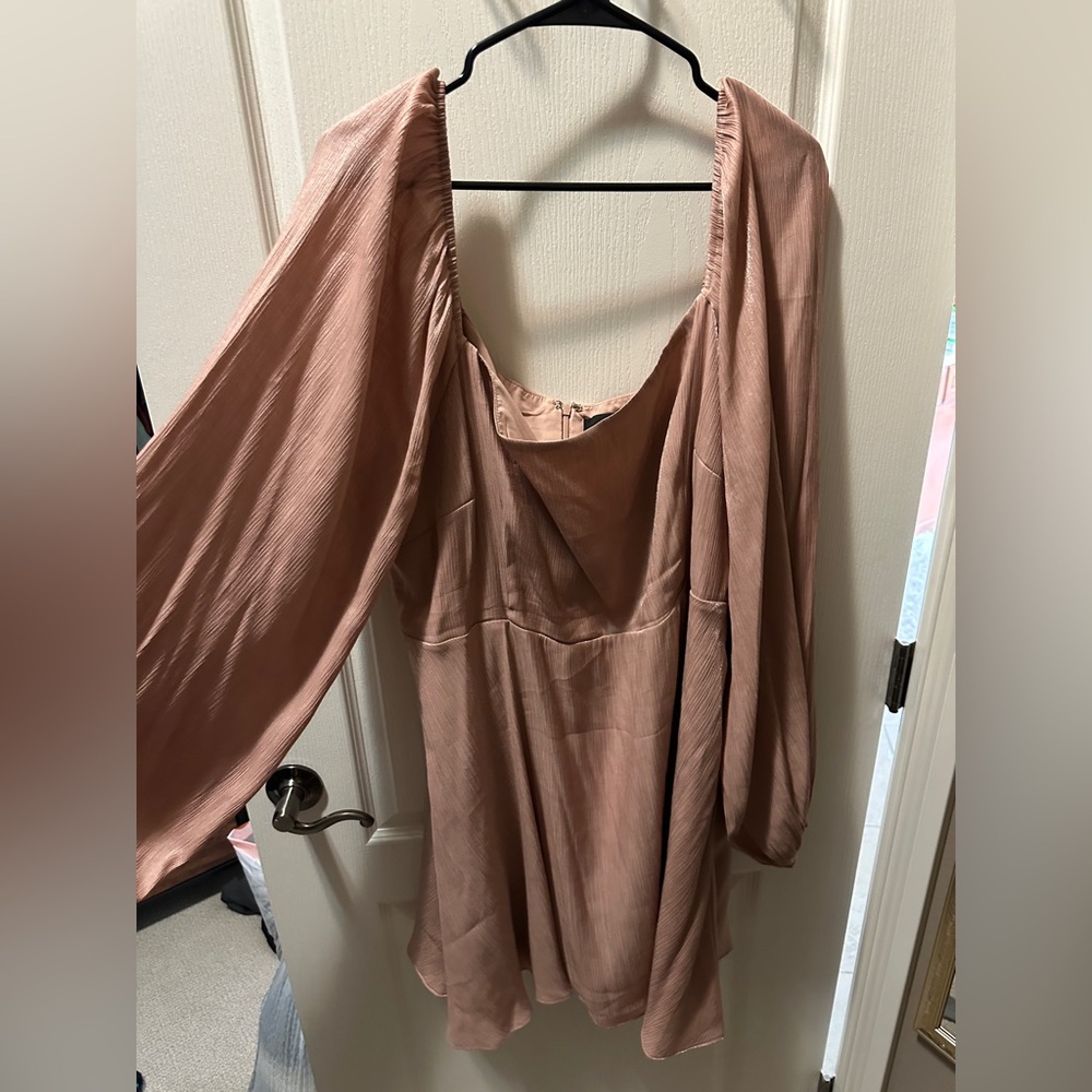 Forever 21+ Blush Pink Satin Dress
